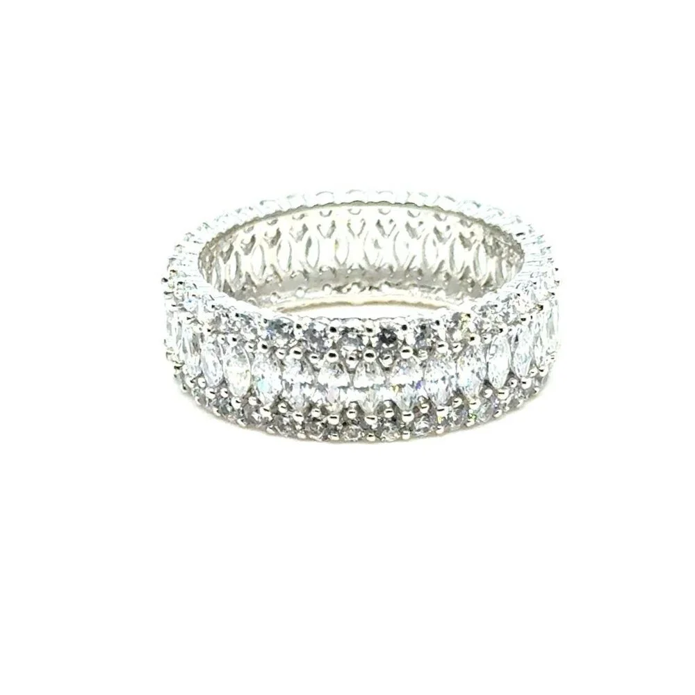 Silver 925‎ Eternity Cz Band